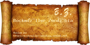 Bockmüller Zenóbia névjegykártya
